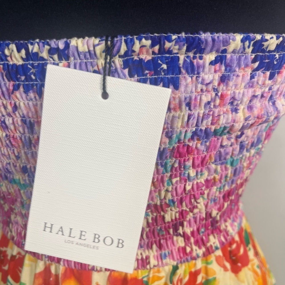 Hale Bob Wren Dress multi color floral halter dress new size XS - Picture 6 of 10